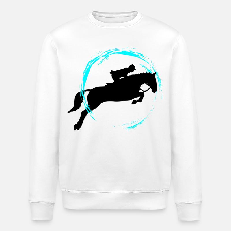 horse riding - Stanley/Stella Unisex Bio-Sweatshirt ROLLER - Weiß