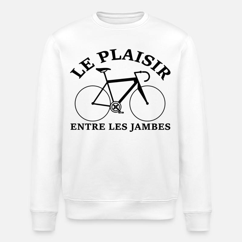 Le plaisir du vélo de course - Sweat bio ROLLER Stanley/Stella Unisexe - blanc