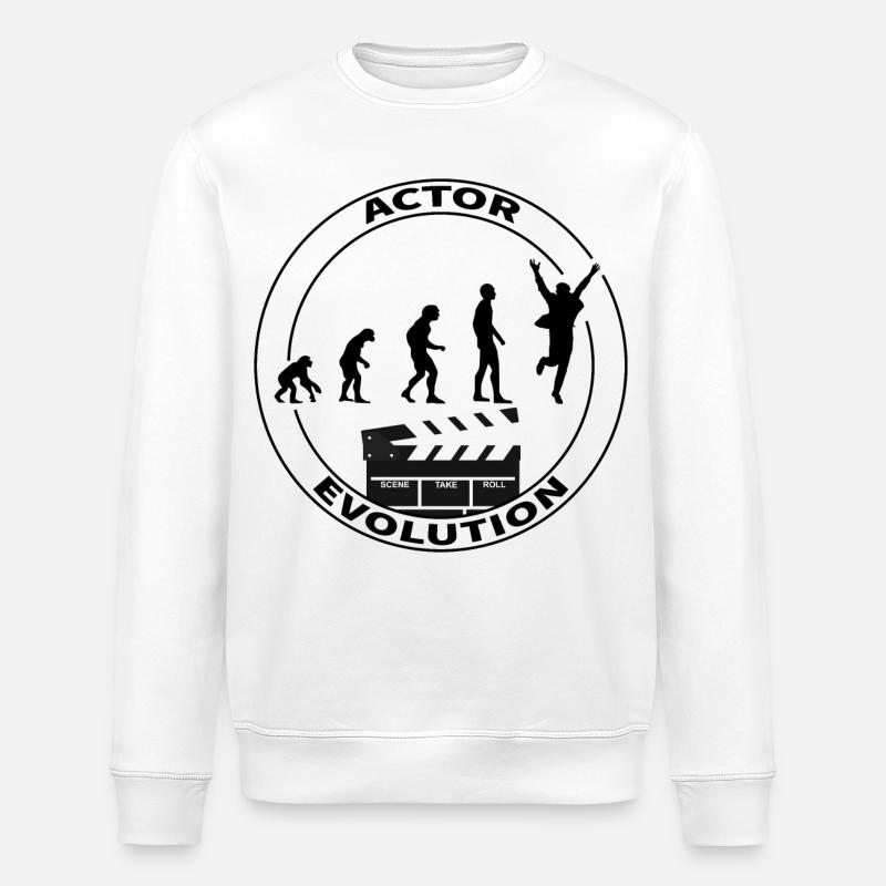Evolution Schauspieler Darsteller Geschenk - Stanley/Stella Unisex Bio-Sweatshirt ROLLER - Weiß