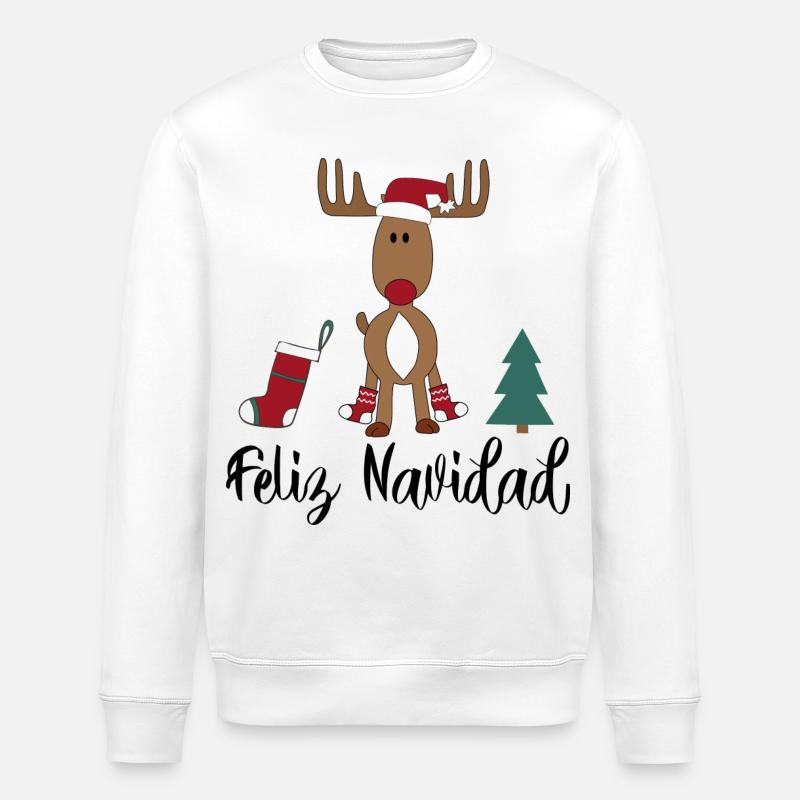 Espagnol de Noël - Sweat bio ROLLER Stanley/Stella Unisexe - blanc