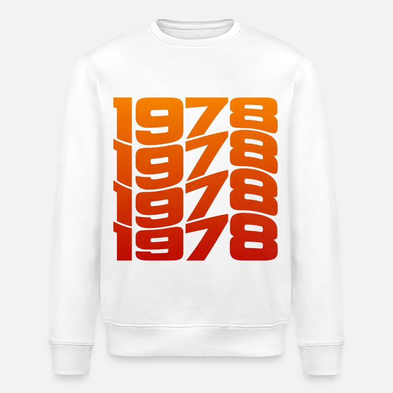 Millésime 1978 année de naissance - Sweat bio ROLLER Stanley/Stella Unisexe - blanc