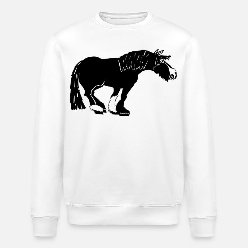 funny Tinker black, Irish Cob - Stanley/Stella ROLLER Unisex Organic Sweatshirt - white