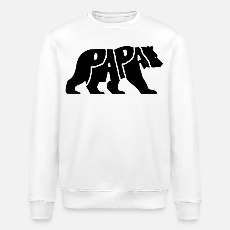 Daddy Bear - Stanley/Stella ROLLER Unisex Organic Sweatshirt - white