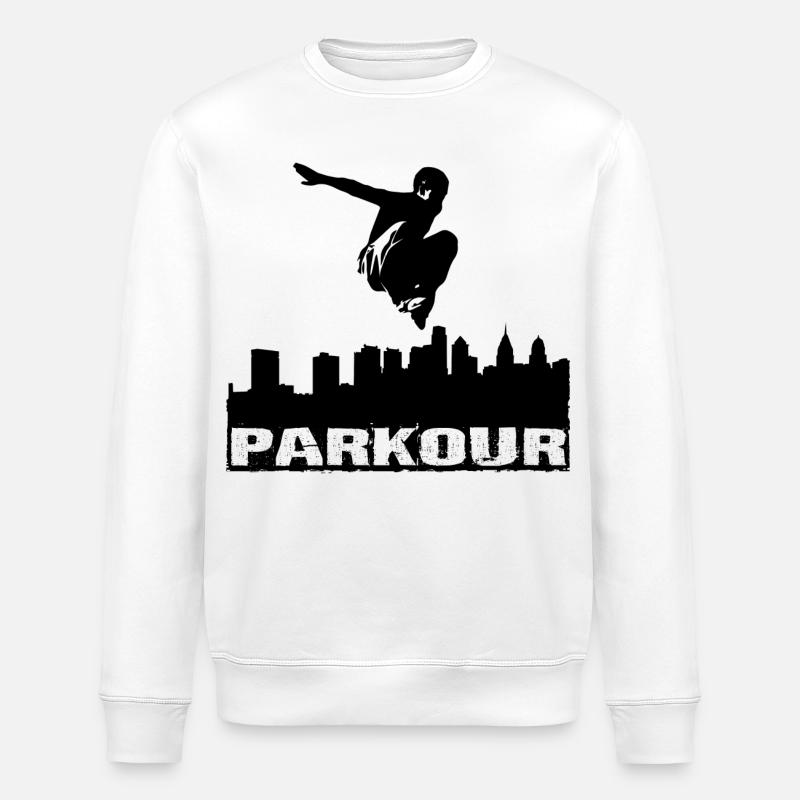 Parkour - Stanley/Stella Unisex Bio-Sweatshirt ROLLER - Weiß