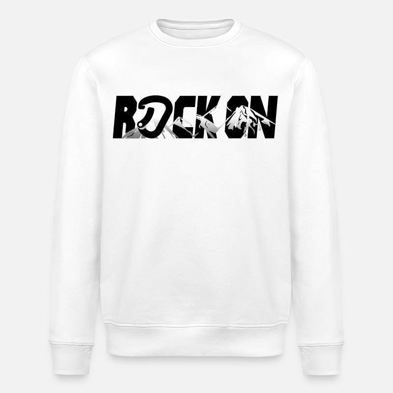 Bergsteiger klettern Kletterer Berg - Stanley/Stella Unisex Bio-Sweatshirt ROLLER - Weiß