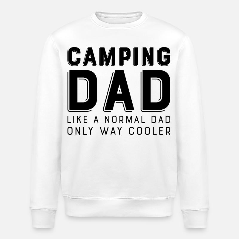 camping dad - Stanley/Stella ROLLER Unisex Organic Sweatshirt - white