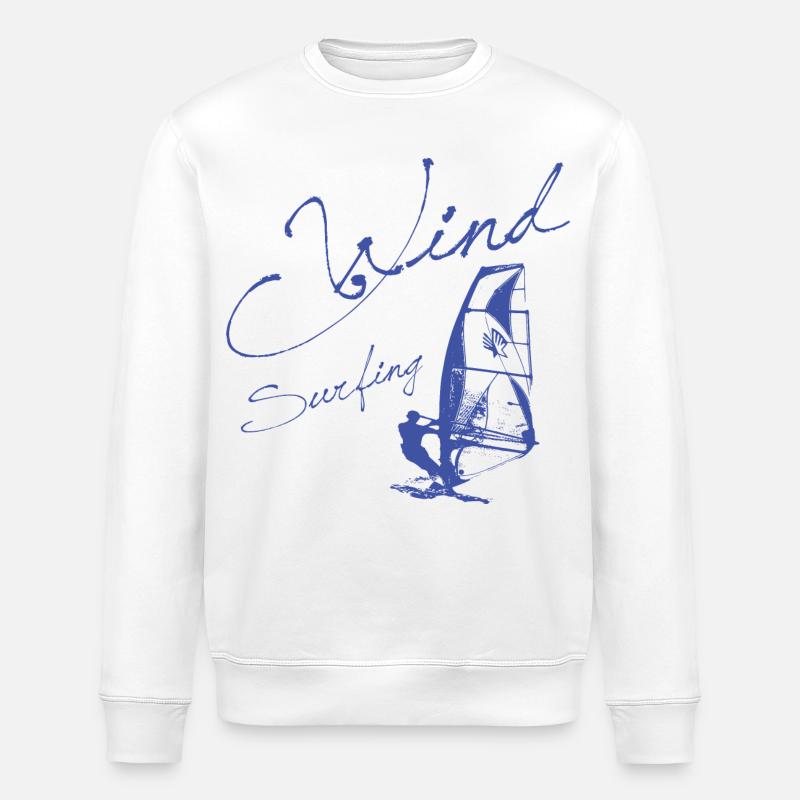WINDSURFING - SURFER WINDSURFER Geschenk - Stanley/Stella Unisex Bio-Sweatshirt ROLLER - Weiß