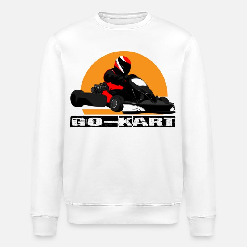 Go Kart - Stanley/Stella Unisex Bio-Sweatshirt ROLLER - Weiß