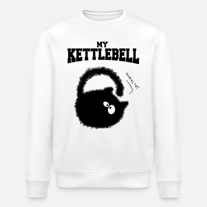 Meine Kettlebell oder Kitte .. Glocke. - Stanley/Stella Unisex Bio-Sweatshirt ROLLER - Weiß