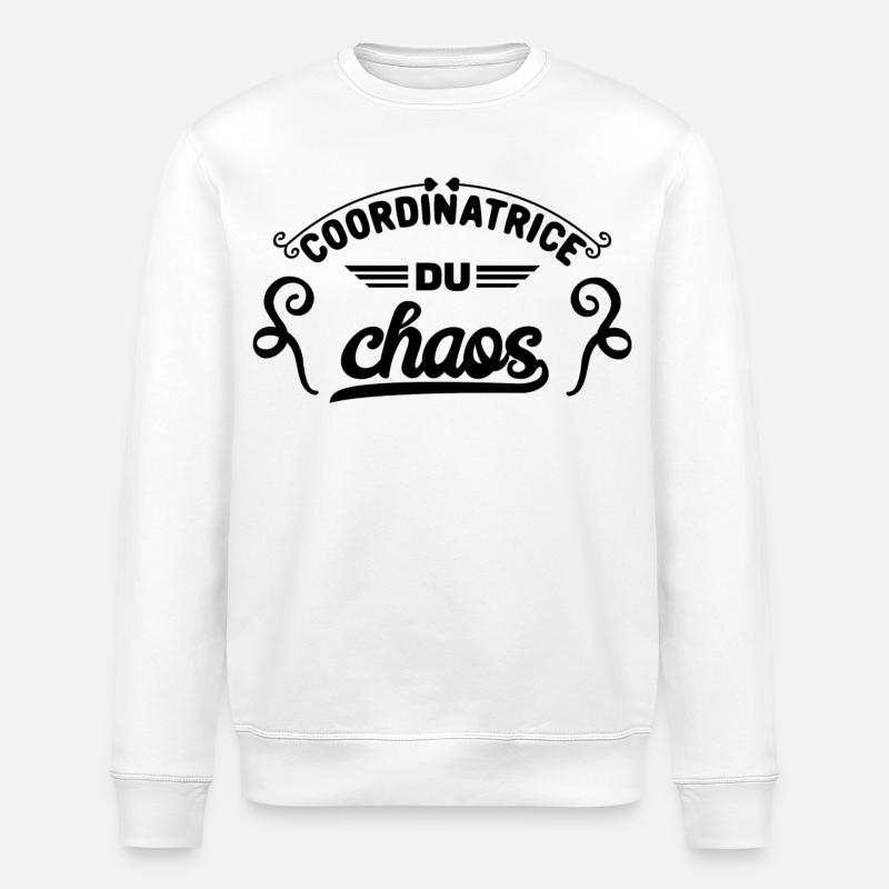 Chaos Coordinator - Stanley/Stella ROLLER Unisex Organic Sweatshirt - white