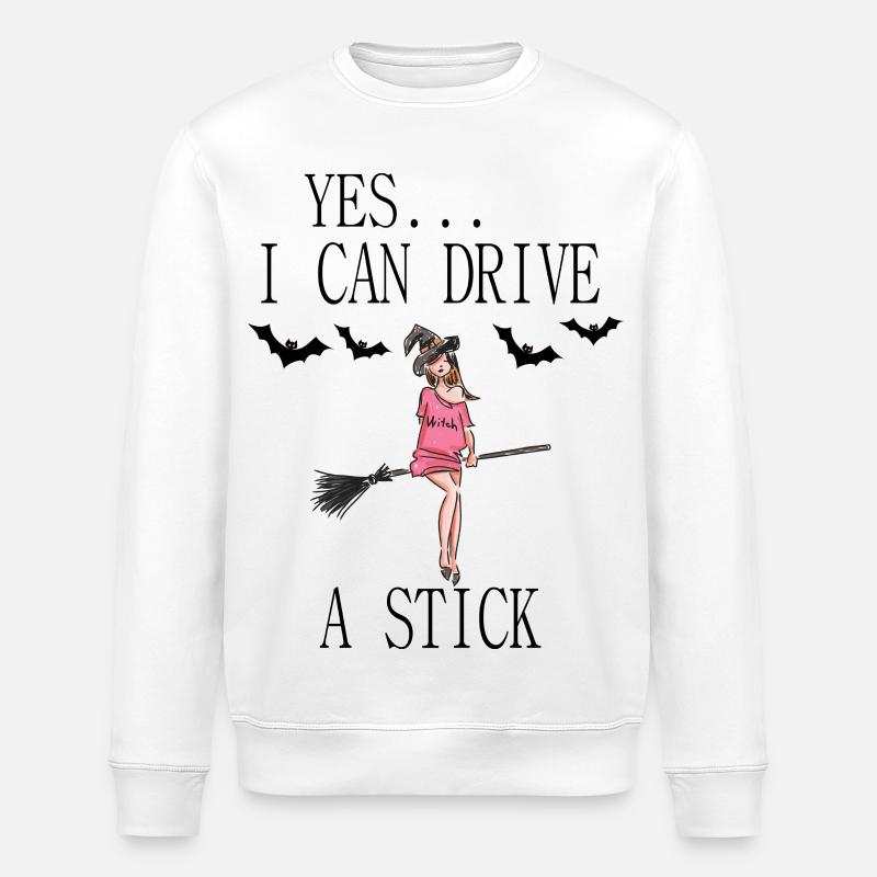 Witch with bher - Stanley/Stella ROLLER Unisex Organic Sweatshirt - white