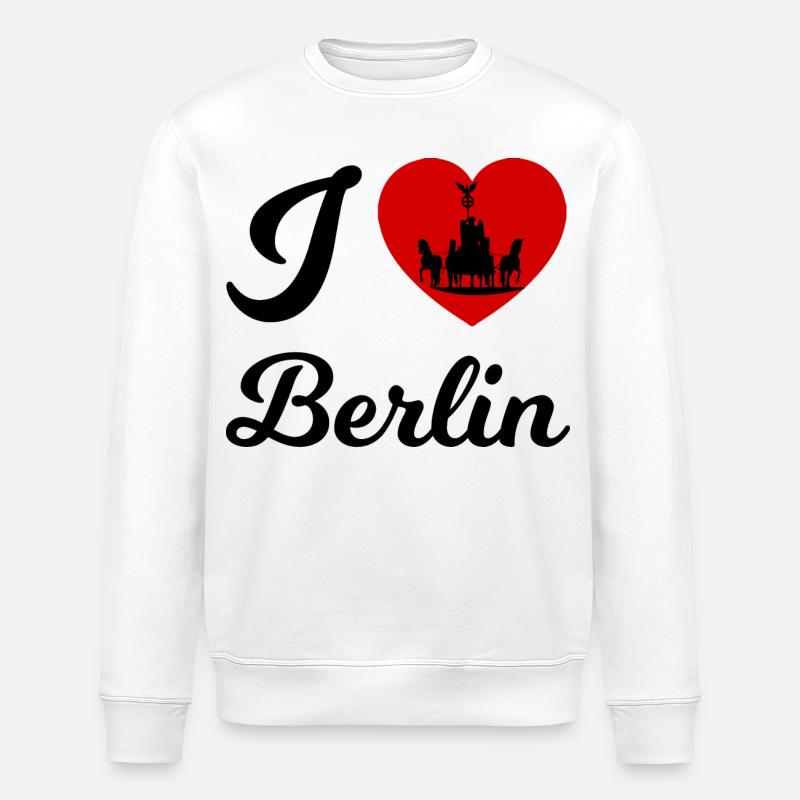 Berlin Germany - Stanley/Stella ROLLER Unisex Organic Sweatshirt - white