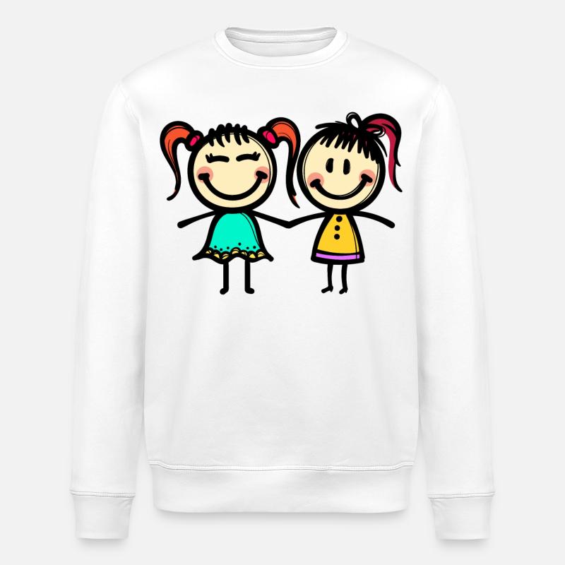 Kumpel Beste Freunde - Stanley/Stella Unisex Bio-Sweatshirt ROLLER - Weiß