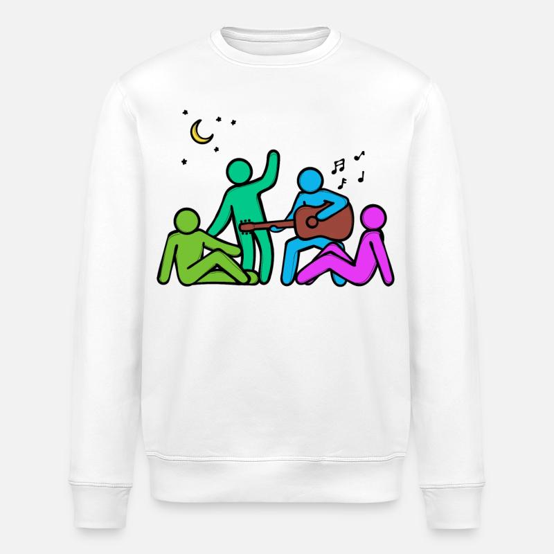 Beste Freunde Kumpel Freundschaft - Stanley/Stella Unisex Bio-Sweatshirt ROLLER - Weiß