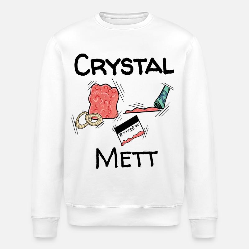 Mett - Crystal Mett - Stanley/Stella Unisex Bio-Sweatshirt ROLLER - Weiß