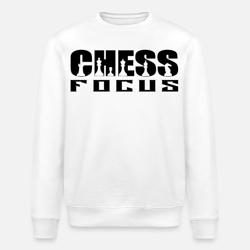 Chess Focus - Stanley/Stella Unisex Bio-Sweatshirt ROLLER - Weiß