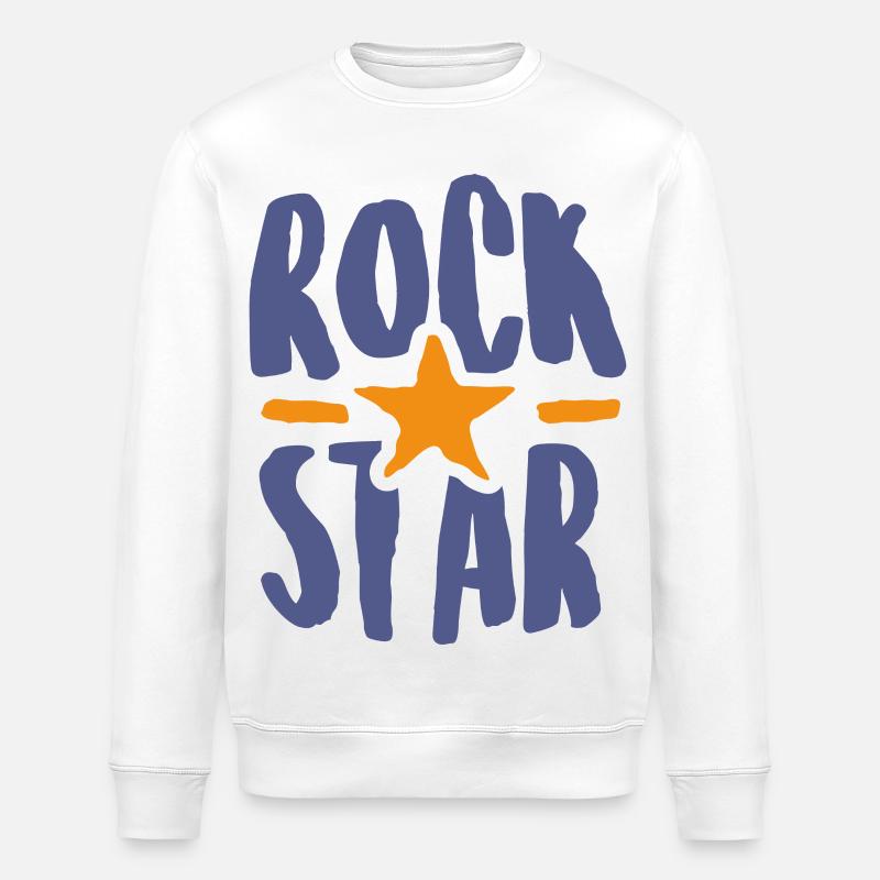 rock star - Sweat bio ROLLER Stanley/Stella Unisexe - blanc
