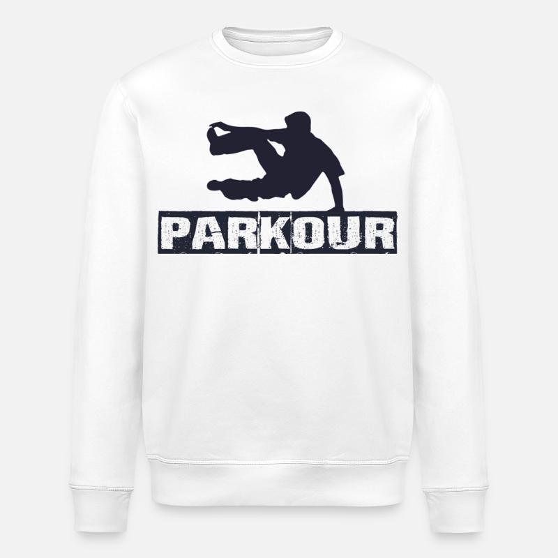 Parkour - Stanley/Stella Unisex Bio-Sweatshirt ROLLER - Weiß