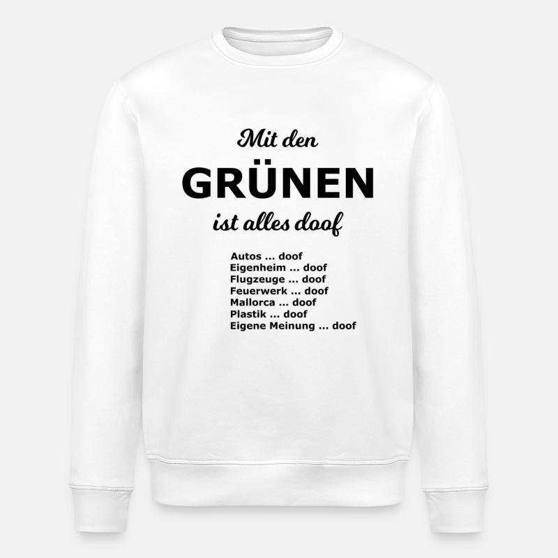 Doof - Stanley/Stella Unisex Bio-Sweatshirt ROLLER - Weiß
