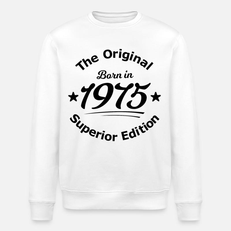 Né en 1975 - Sweat bio ROLLER Stanley/Stella Unisexe - blanc