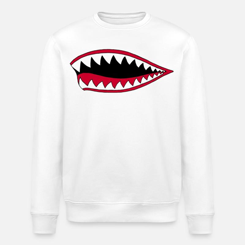 Bouche de carnivore - Sweat bio ROLLER Stanley/Stella Unisexe - blanc
