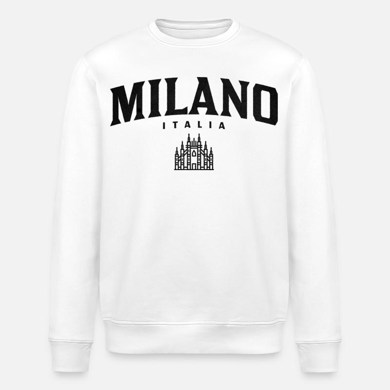 Milano Gothic Skyline Italien - Stanley/Stella Unisex Bio-Sweatshirt ROLLER - Weiß