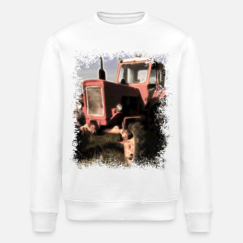 Traktor Belarus MTS 50 - Stanley/Stella Unisex Bio-Sweatshirt ROLLER - Weiß
