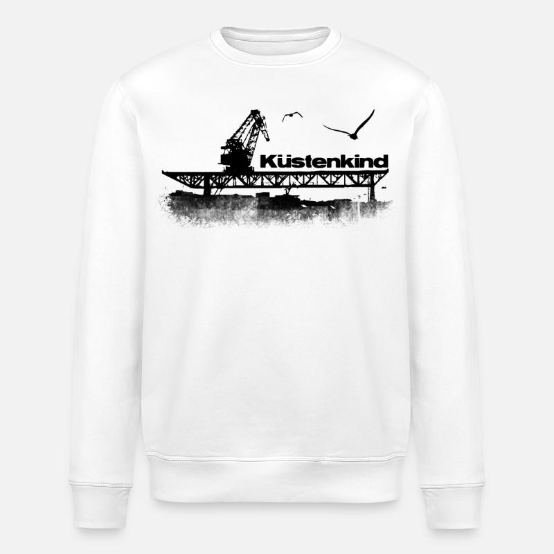 Küstenkind - Stanley/Stella Unisex Bio-Sweatshirt ROLLER - Weiß