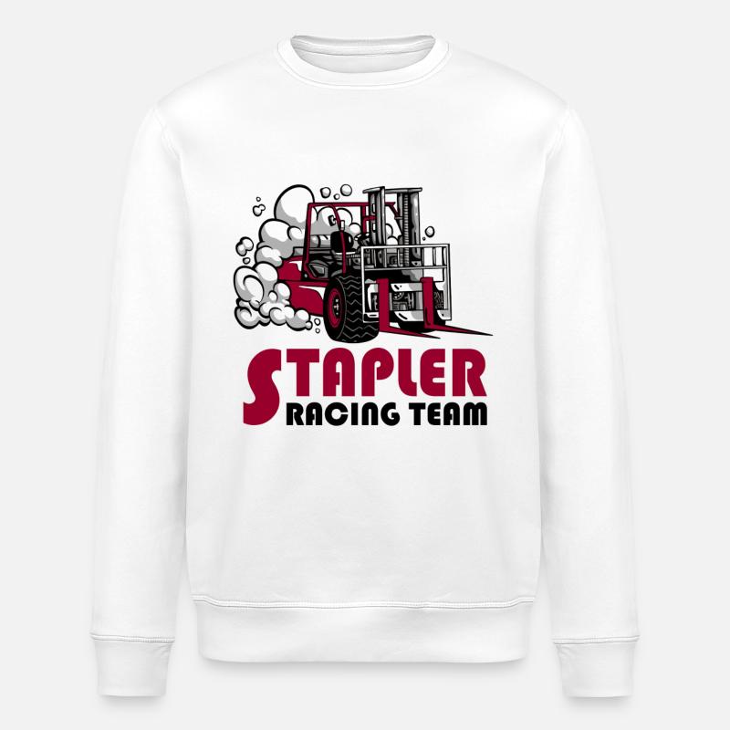 Stapler Racing Team - Stanley/Stella Unisex Bio-Sweatshirt ROLLER - Weiß