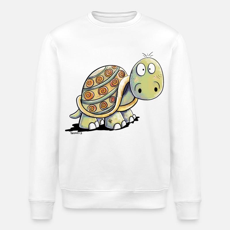 Süße Schildkröten - Schildkröte - Stanley/Stella Unisex Bio-Sweatshirt ROLLER - Weiß