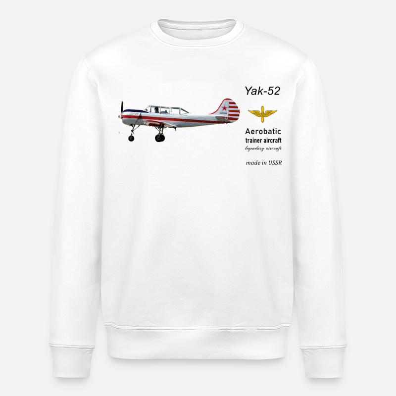 Yak-52 - Stanley/Stella Unisex Bio-Sweatshirt ROLLER - Weiß