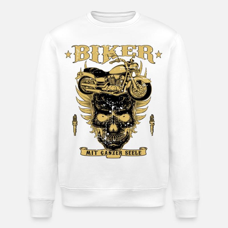 Motards - Sweat bio ROLLER Stanley/Stella Unisexe - blanc