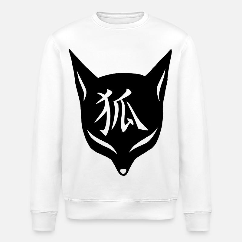 Schwarzer Fuchs manga - Stanley/Stella Unisex Bio-Sweatshirt ROLLER - Weiß