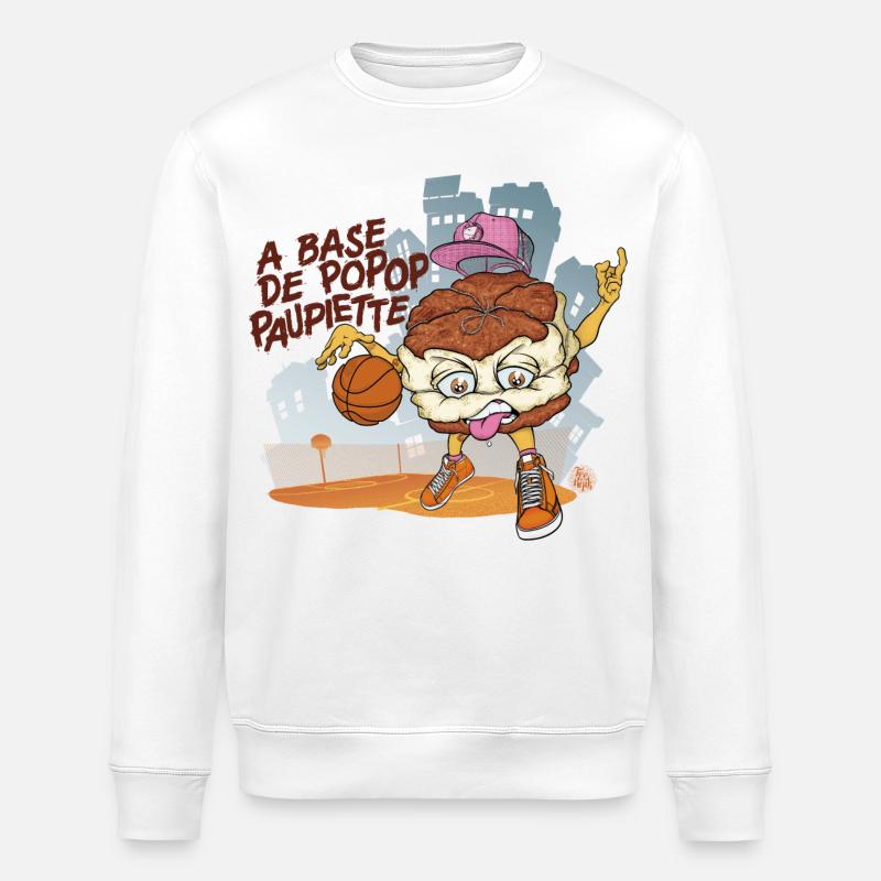Paupiette - Sweat bio ROLLER Stanley/Stella Unisexe - blanc