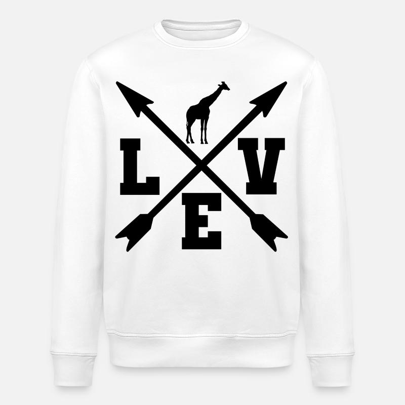 Giraffe - Stanley/Stella Unisex Bio-Sweatshirt ROLLER - Weiß