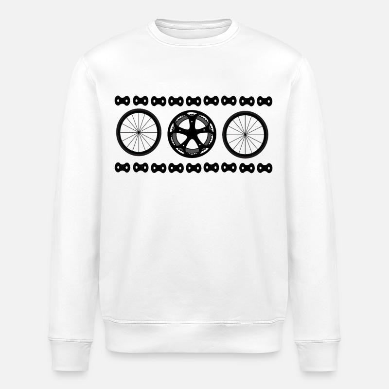 Vélo Vélo Vélo Chaîne de vélo - Sweat bio ROLLER Stanley/Stella Unisexe - blanc