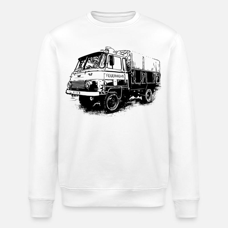 Robur Pritsche LO LD IFA Feuerwehr - Stanley/Stella Unisex Bio-Sweatshirt ROLLER - Weiß