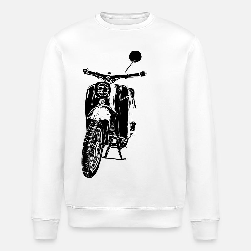 Schwalbe Moped - Stanley/Stella ROLLER Unisex Organic Sweatshirt - white