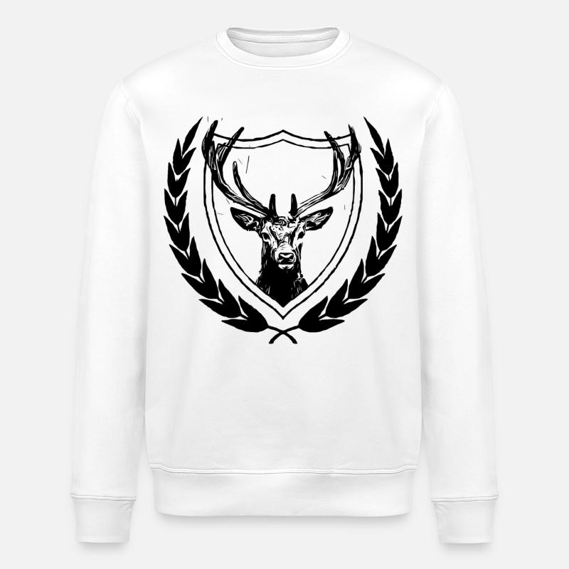 Cerf - Sweat bio ROLLER Stanley/Stella Unisexe - blanc