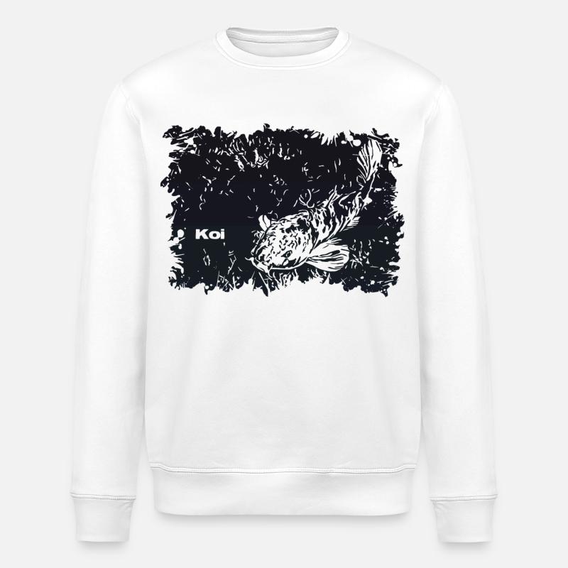 Koi Carp - Stanley/Stella ROLLER Unisex Organic Sweatshirt - white