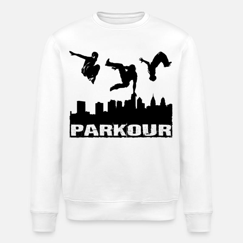Parkour - Stanley/Stella Unisex Bio-Sweatshirt ROLLER - Weiß