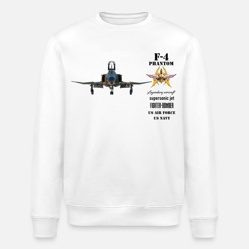 F-4 Phantom - Stanley/Stella ROLLER Unisex Organic Sweatshirt - white