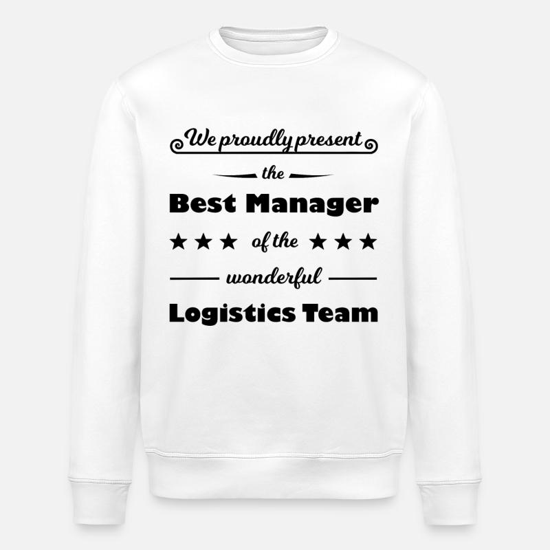 The best logistics manager - Stanley/Stella ROLLER Unisex Organic Sweatshirt - white