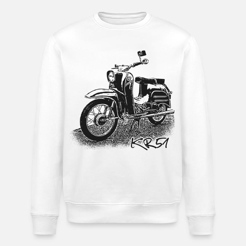 SIMSON Schwalbe KR51 - Sweat bio ROLLER Stanley/Stella Unisexe - blanc