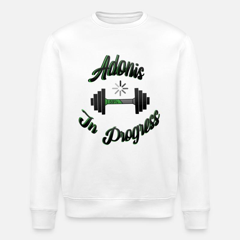Adonis en cours 2 - Sweat bio ROLLER Stanley/Stella Unisexe - blanc