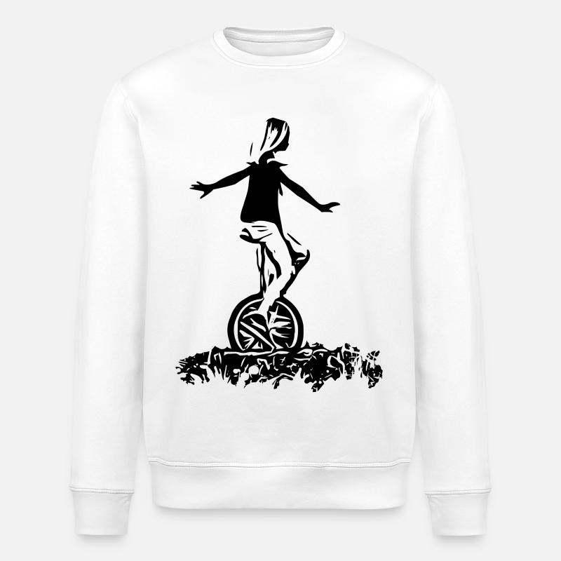 Einrad Mädchen - Stanley/Stella Unisex Bio-Sweatshirt ROLLER - Weiß