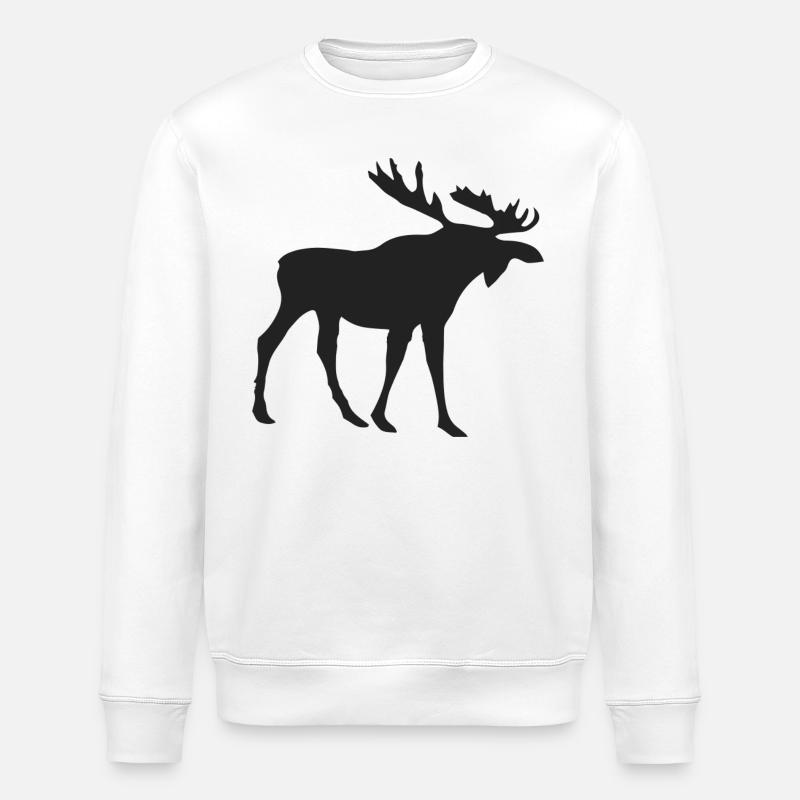 Elche Elch - Stanley/Stella Unisex Bio-Sweatshirt ROLLER - Weiß