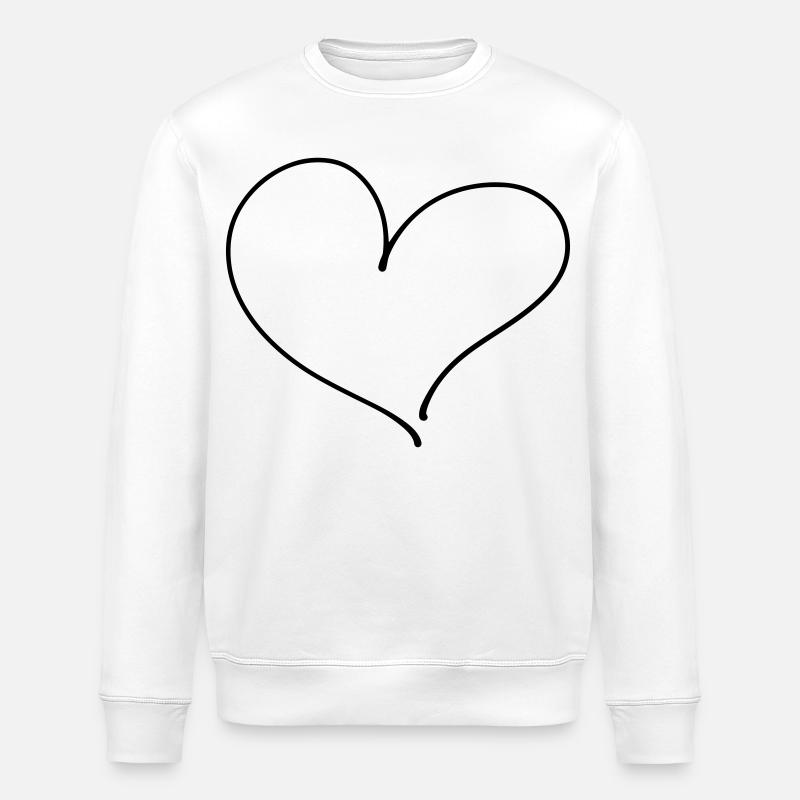 Herz / Liebe - Stanley/Stella Unisex Bio-Sweatshirt ROLLER - Weiß