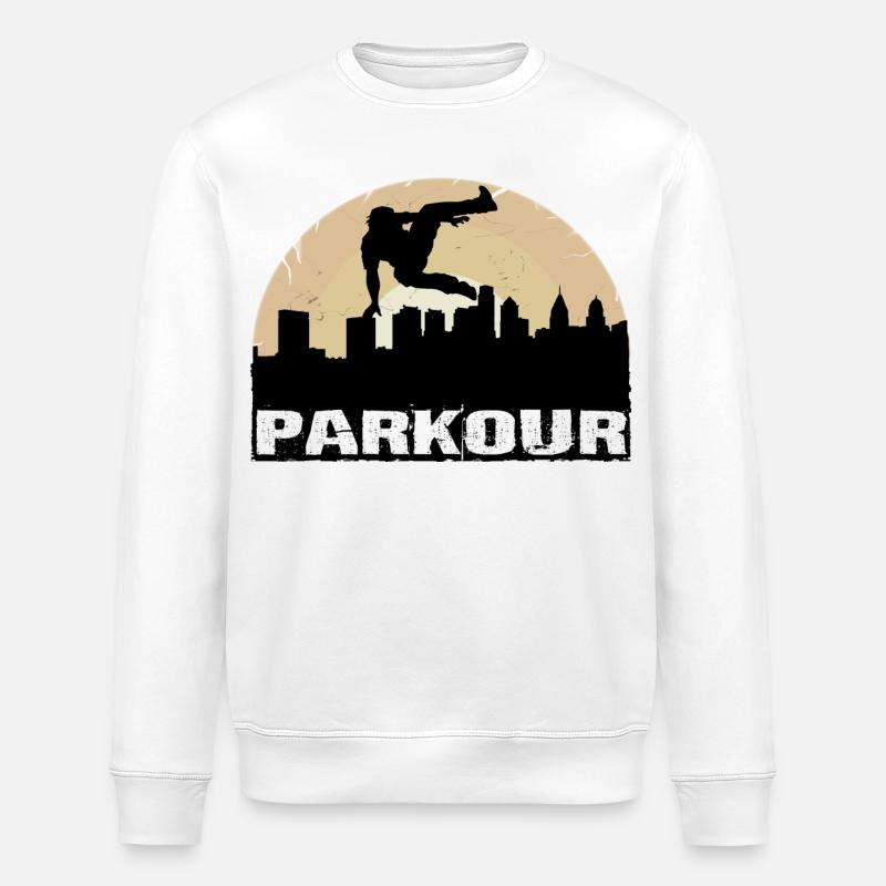 Parkour - Stanley/Stella Unisex Bio-Sweatshirt ROLLER - Weiß