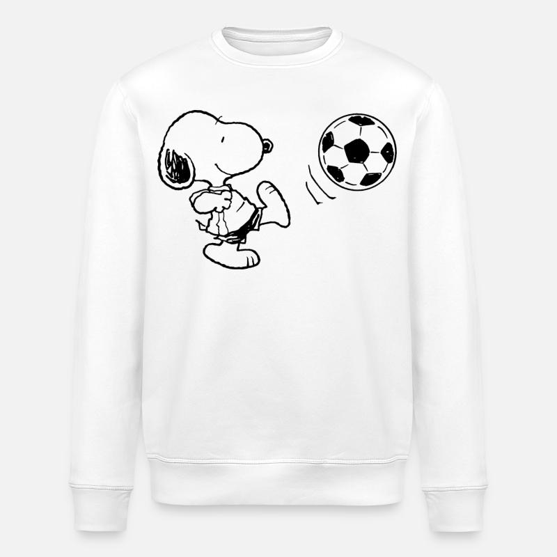 Peanuts Snoopy Football - Stanley/Stella ROLLER Unisex Organic Sweatshirt - white